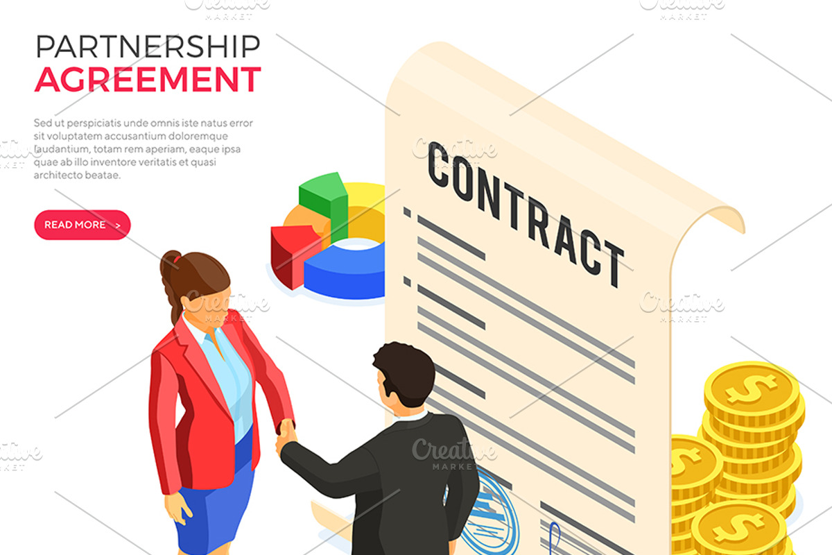 Partnership and Business Teamwork, a Finance Illustration by TAlex (Photo 4 of 6)