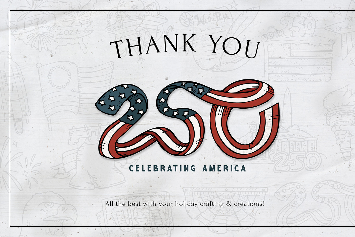 Hand-Drawn America's 250th Images, a Seasonal Illustration by H&C Drawings & Designs (Photo 15 of 15)