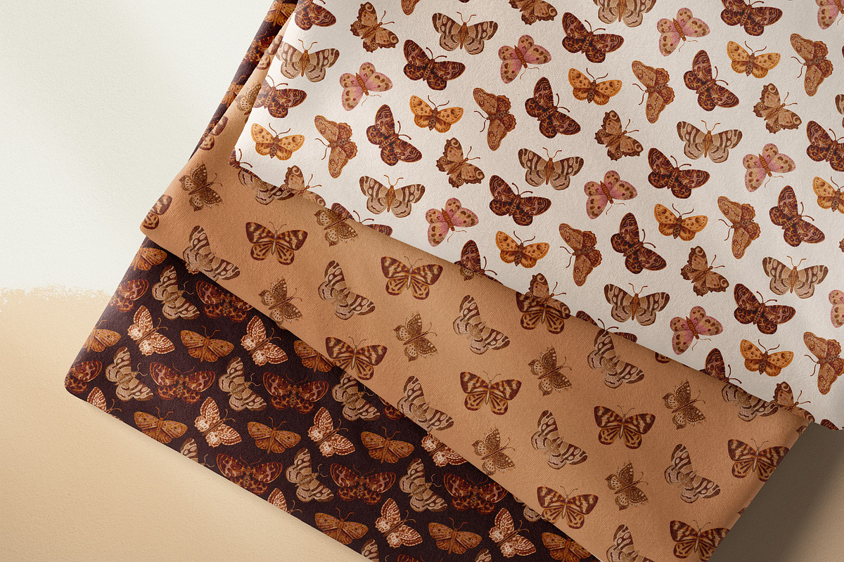 Watercolor Butterflies patterns, a Pattern Graphic by Tiger and Flower (Photo 7 of 17)