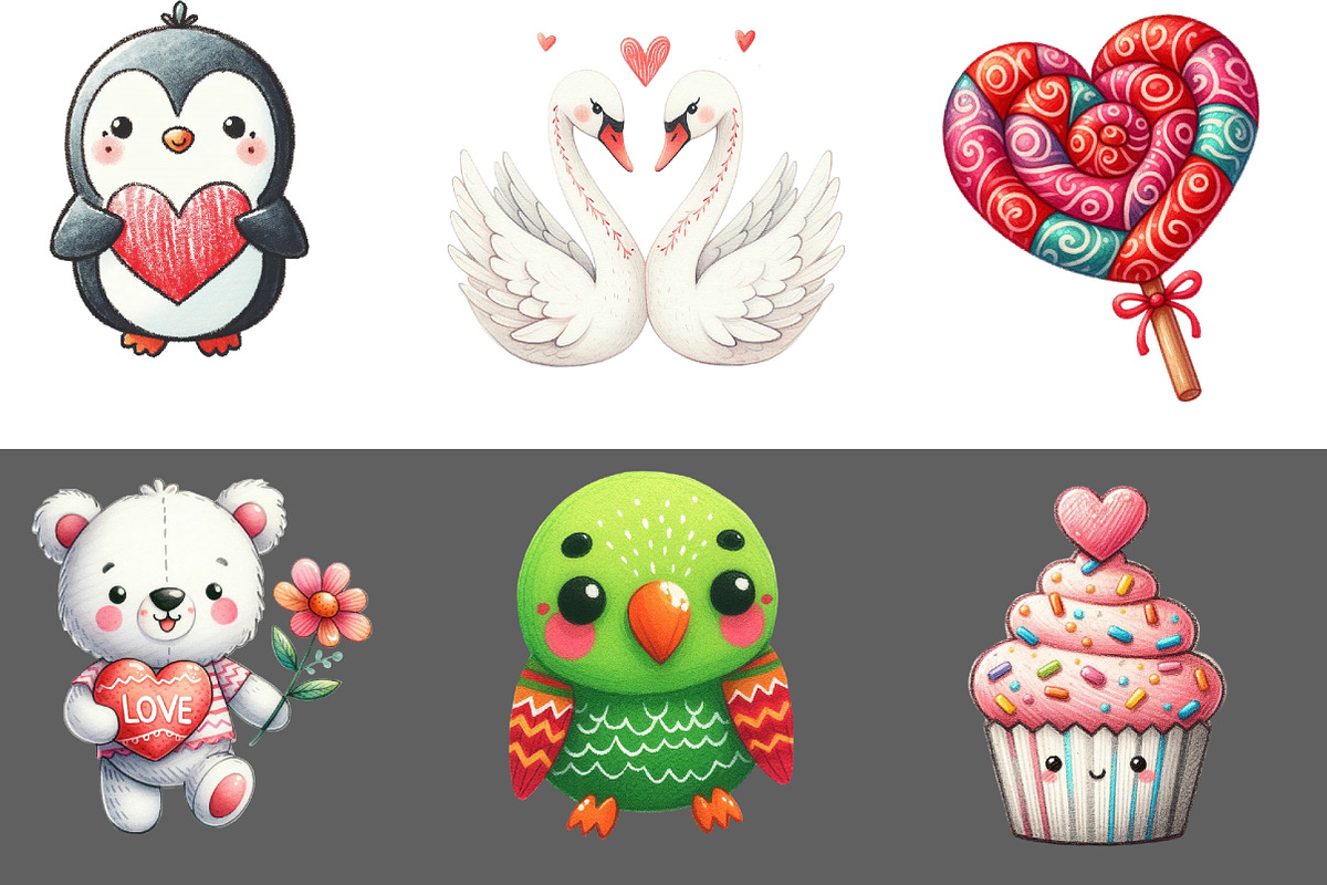 Doodle Cute Valentines Clipart, an Illustration by Designworld (Photo 3 of 5)