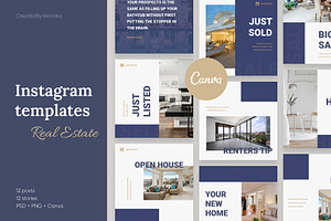 Real Estate Instagram Template Canva