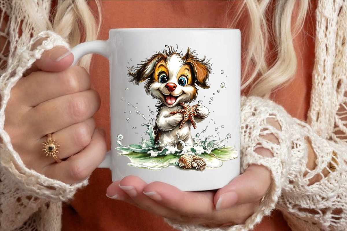 Whimsical Summer Dogs Clipart Bundle, an Illustration by designcity5 (Photo 4 of 5)