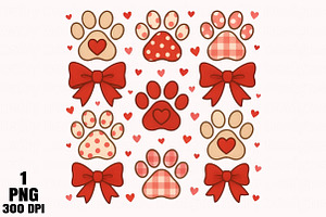 Coquette Dog Paw PNG, an Illustration by Daily.Designs