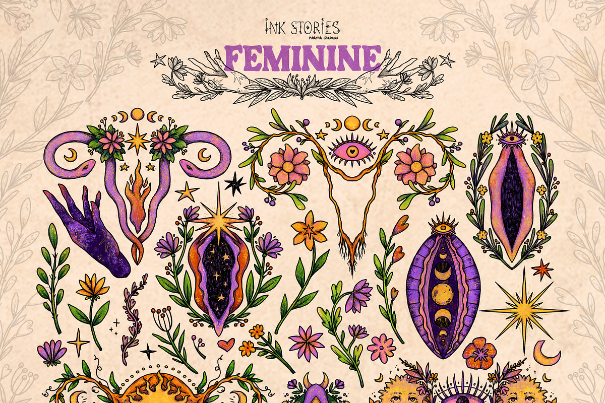 Feminine. Female Reproductive System, a Healthcare Illustration by Ink Stories (Photo 2 of 17)