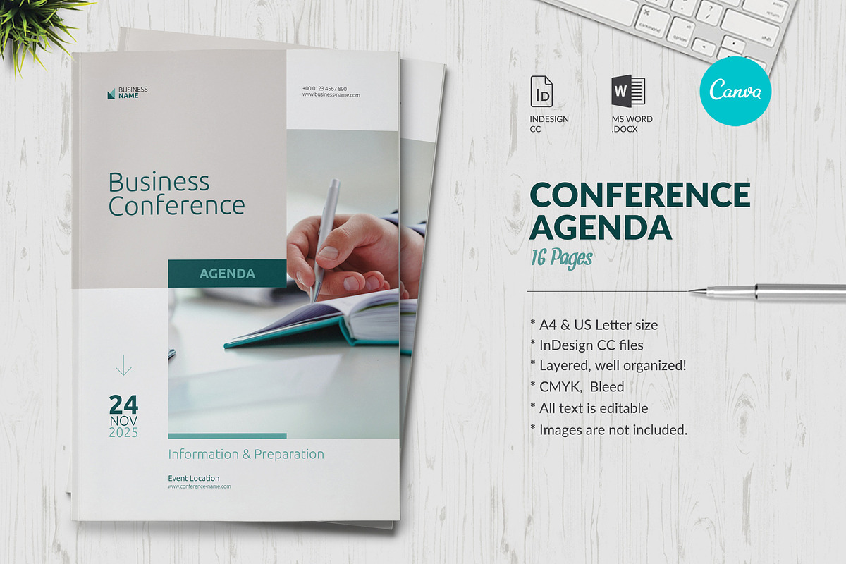 Conference Agenda Template, a Templates & Theme by Sabin (Photo 1 of 9)