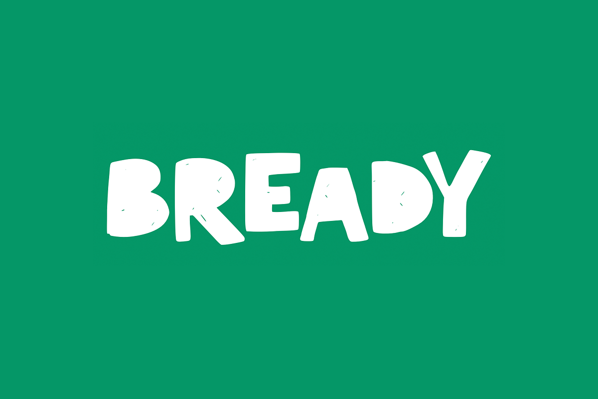Bready – Handmade Display Font, a Font by Imran Haroon (Photo 1 of 5)
