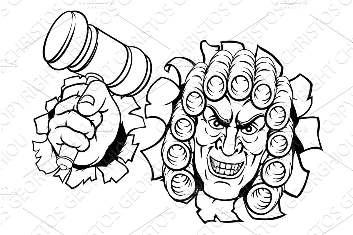 Judge Cartoon Character, a Person Illustration by Christos Georghiou