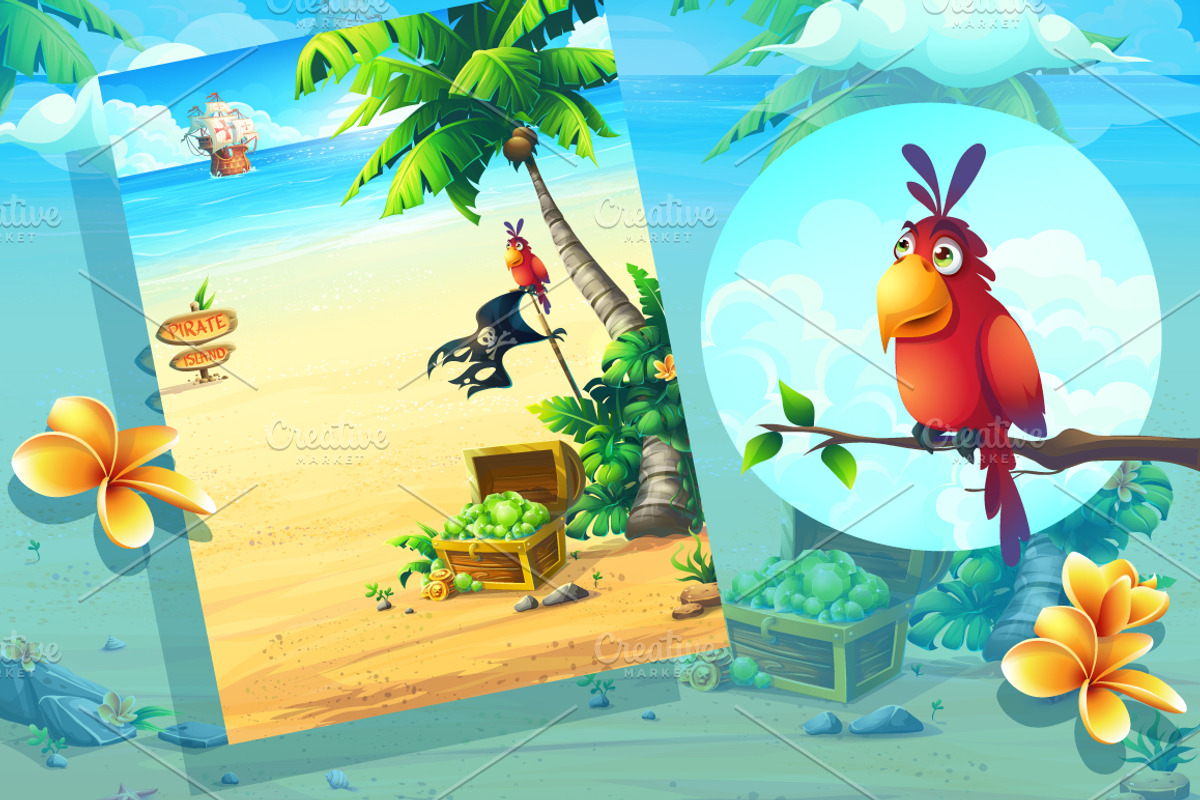 Set of illustrations on beach theme, a Decorative Illustration by Nearbirds (Photo 4 of 7)