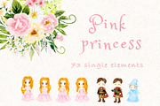 Pink baby princess clipart, a Decorative Illustration by heyiamalice (Thumbnail 7 of 13)