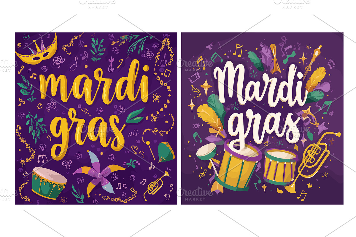 Mardi gras posters. Mardigras, an Object Illustration by Stock-Smart-Start