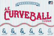 AE Curveball Vintage Typeface, a Font by Eargle Design, LLC (Thumbnail 1 of 8)