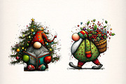 Whimsical Christmas Gnome Clipart, an Illustration by Dream Creation (Thumbnail 6 of 8)
