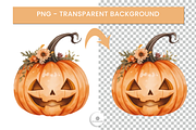 Watercolor Halloween Pumpkins Bundle, an Object Graphic by Nina Shaw (Thumbnail 4 of 9)