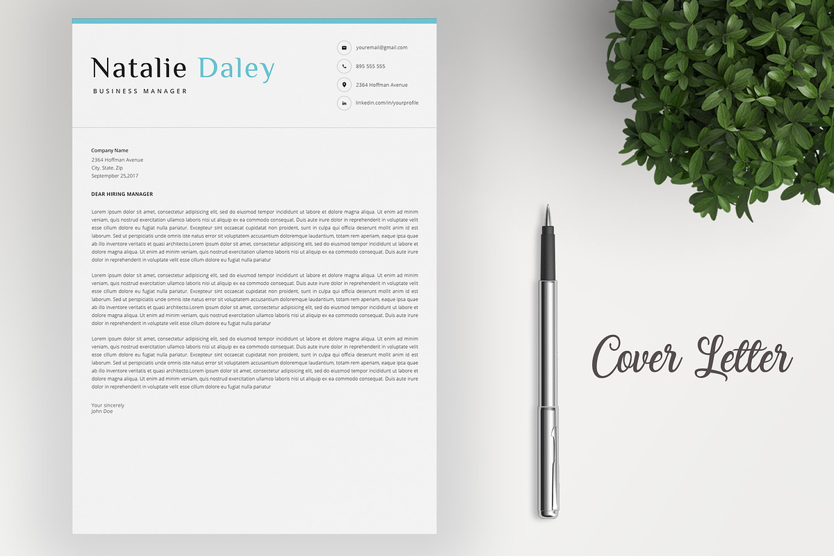 Word Resume Template / Cover Letter, a Resume Template by SalientResume (Photo 4 of 5)
