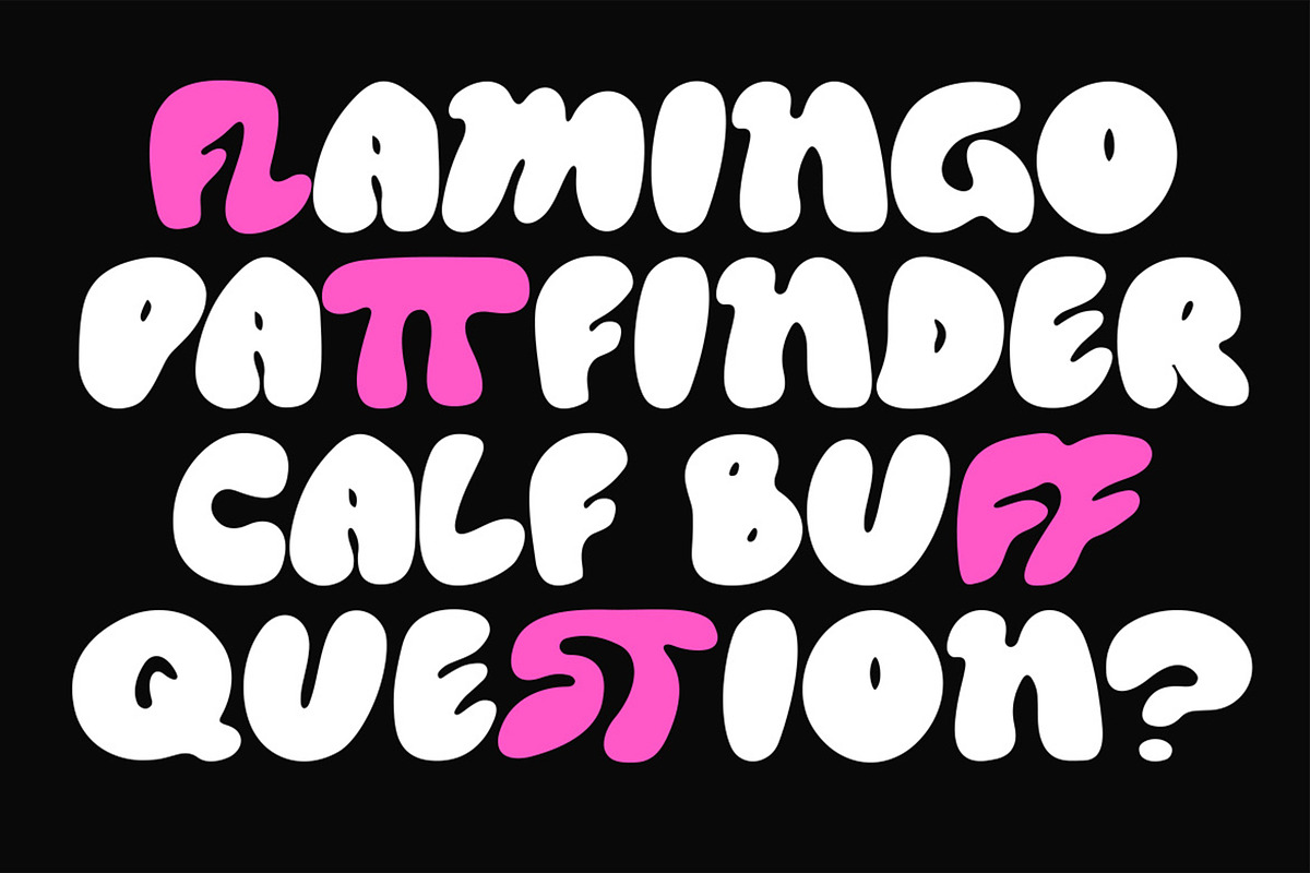 Wobbble - Bubble Display Font, a Font by Pekotype (Photo 6 of 12)