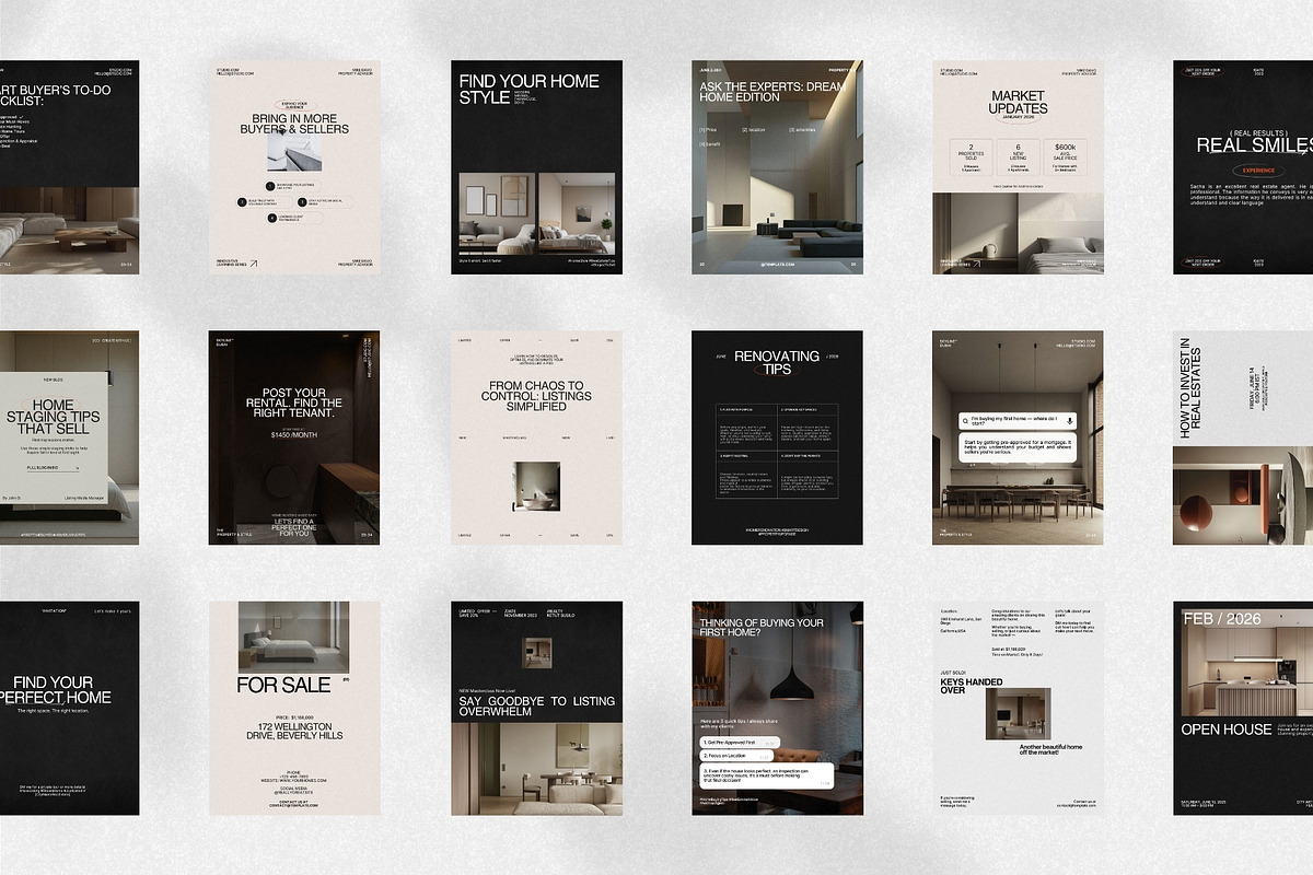 40 Realtor Instagram Canva Templates, a Social Media Template by Prapti Design (Photo 9 of 10)