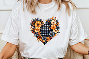 Watercolor Black Gingham Autumn PNG, an Illustration by Pixels.Craft (Thumbnail 5 of 7)