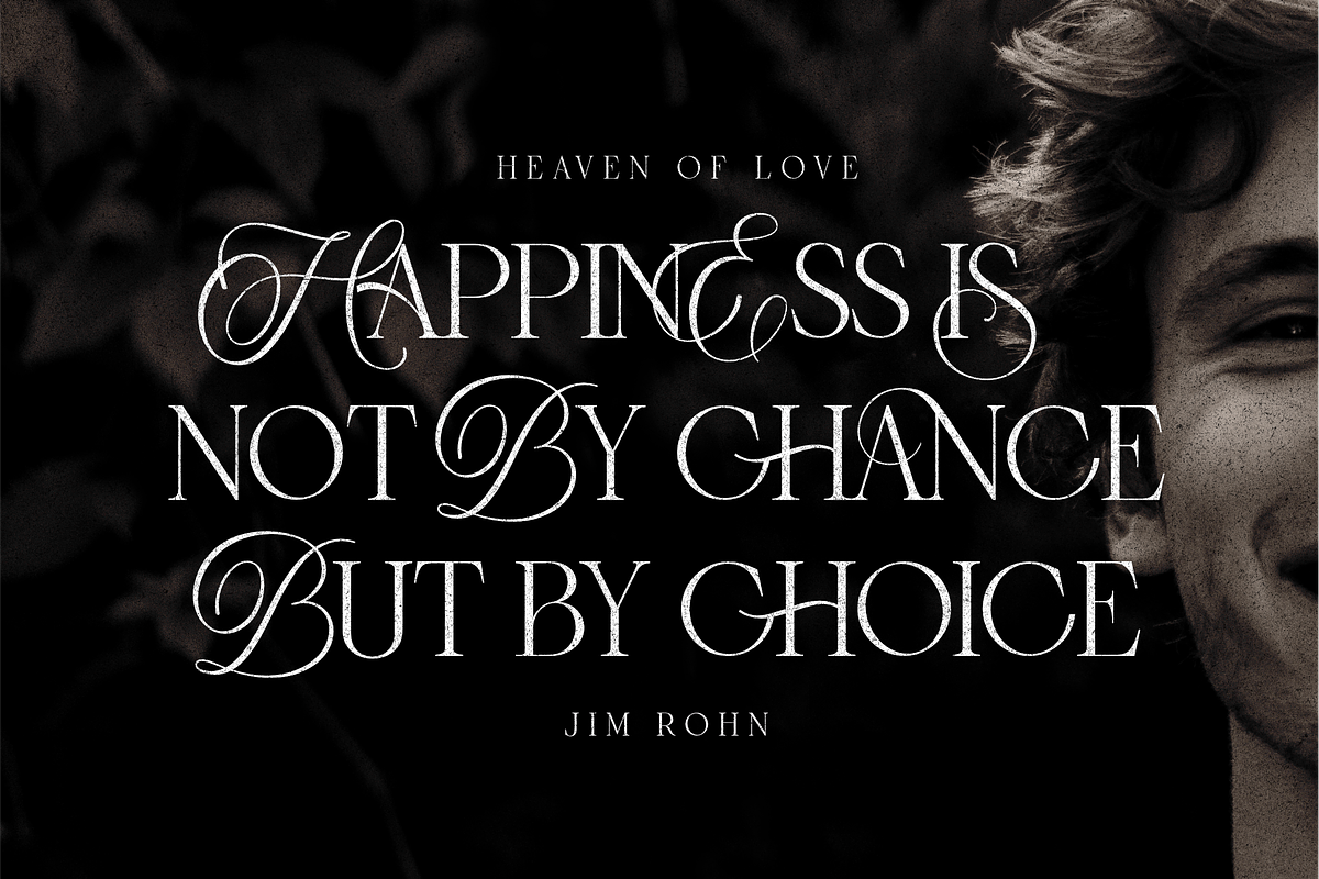 Heaven Of Love | Ligature Serif, a Serif Font by Silverdav (Photo 3 of 12)