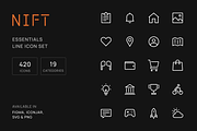 Nift Essential Line Icons, an Outline Icon by KushJain (Thumbnail 1 of 5)