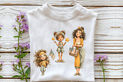 Whimsical 4th Of July Girl Clipart, an Illustration by OK Design (Thumbnail 5 of 6)