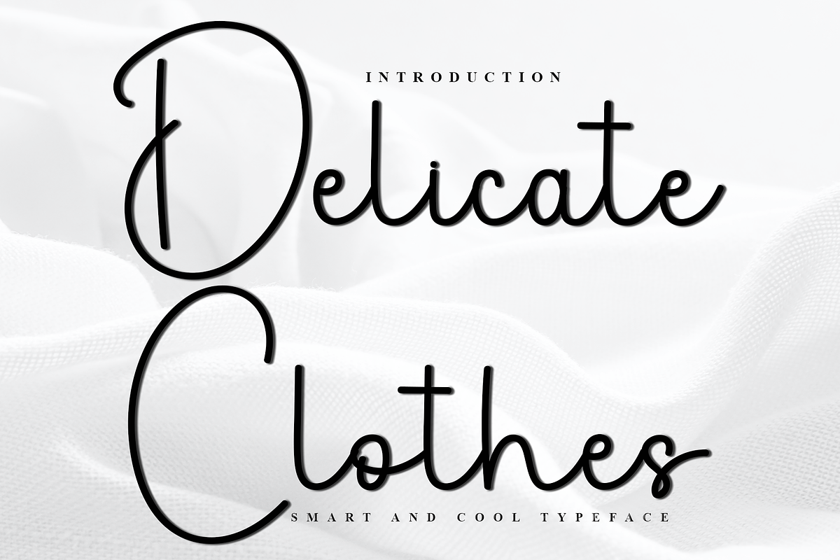 Delicate Clothes, a Handwritten Font by InermediaSTUDIO (Photo 1 of 8)