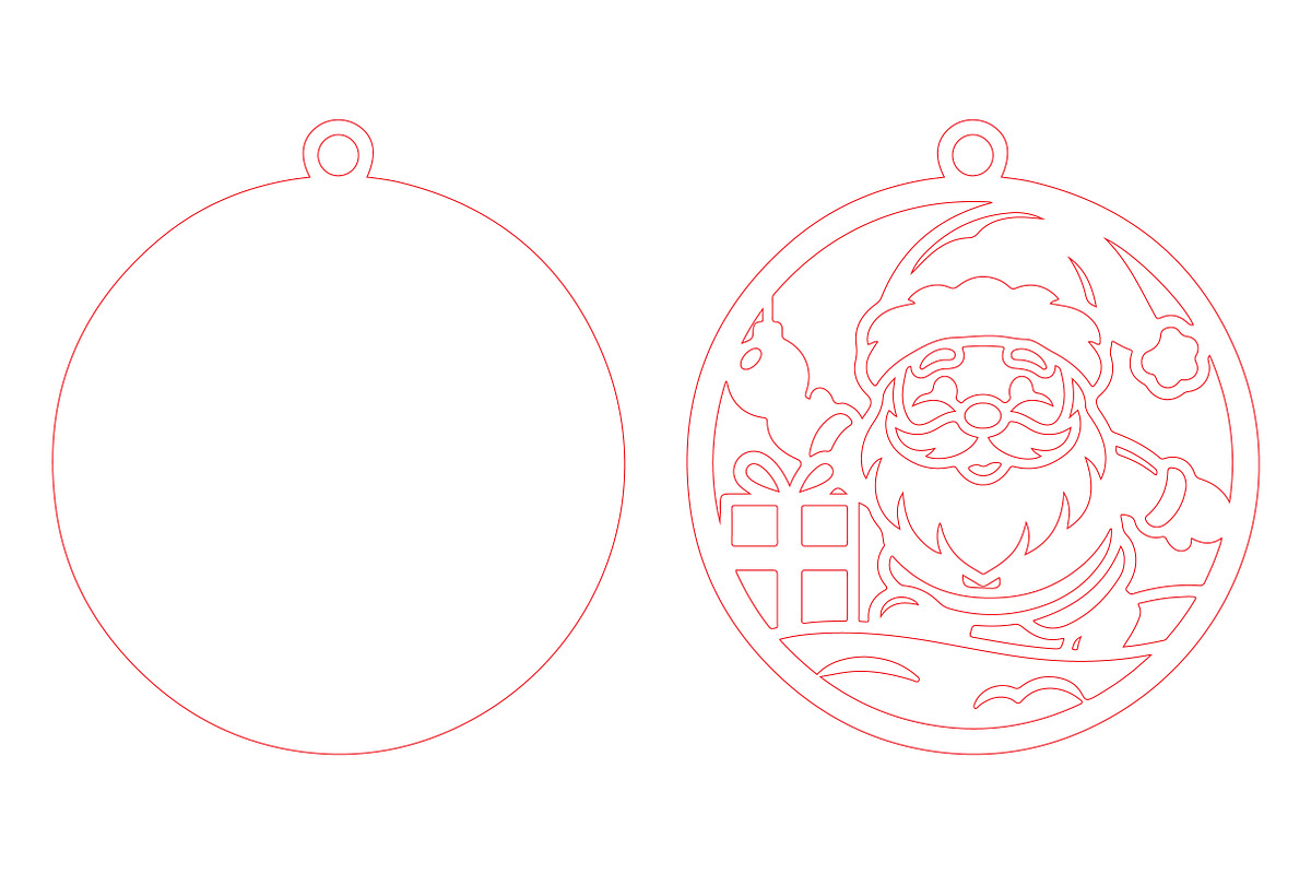 Santa Claus Laser Cut Christmas, a Seasonal Illustration by CraftArtStudio (Photo 3 of 3)