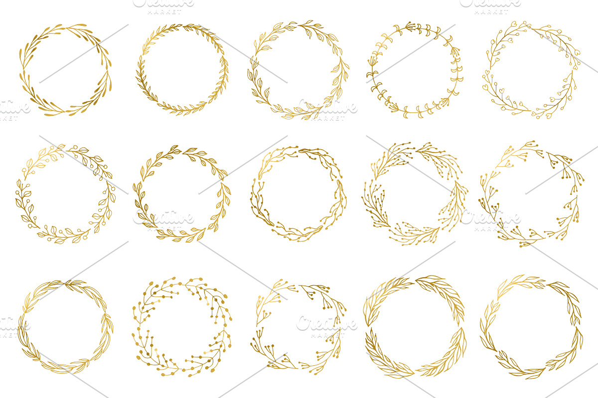 Floral and rustic elements pack, an Object Graphic by mcherevan (Photo 7 of 9)