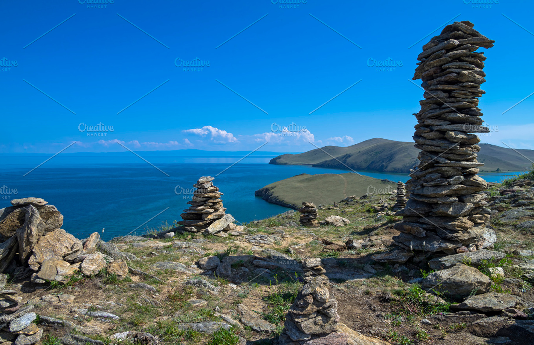 The buddhist stone pyramids, a Nature Photo by possum