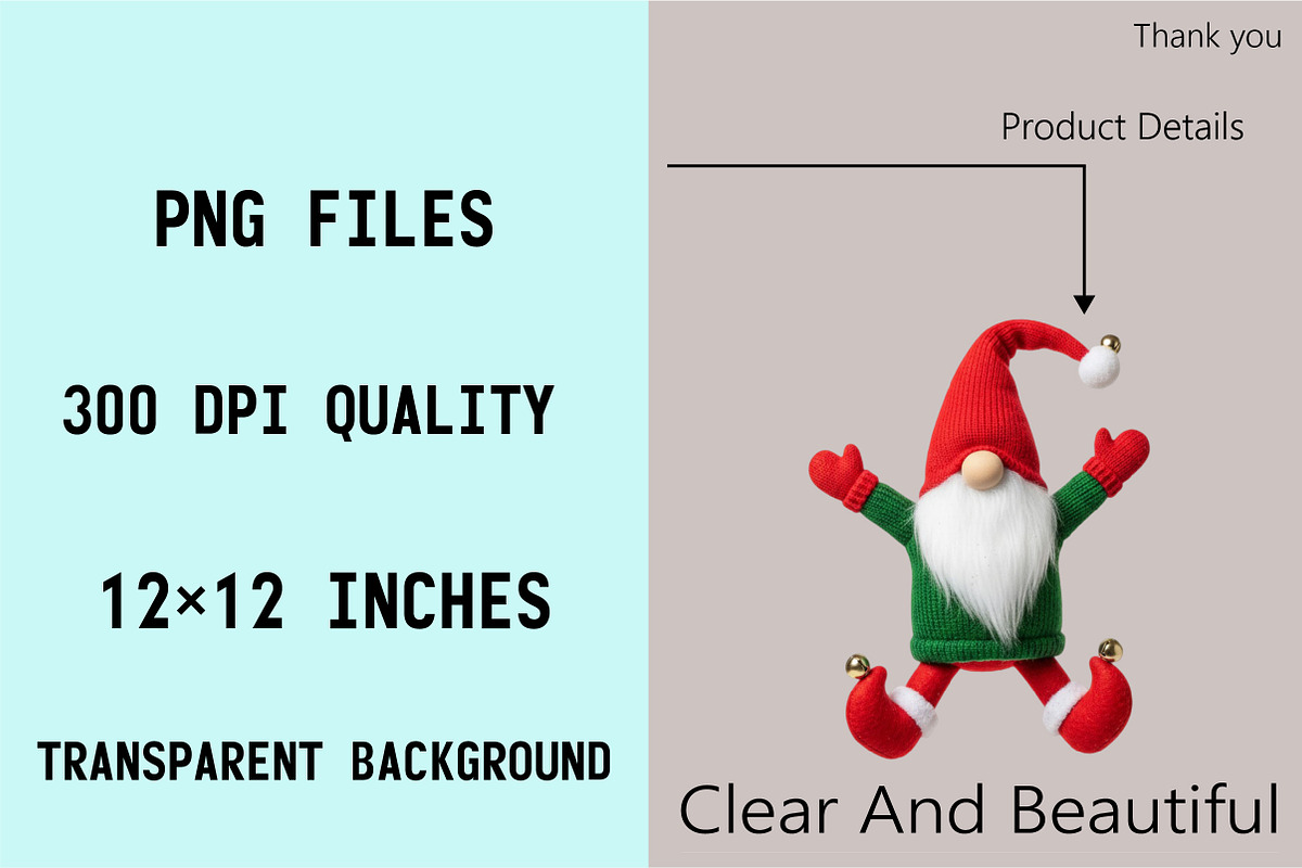 Christmas Festive Gnomes Clipart Bun, an Illustration by SVGArt (Photo 5 of 8)