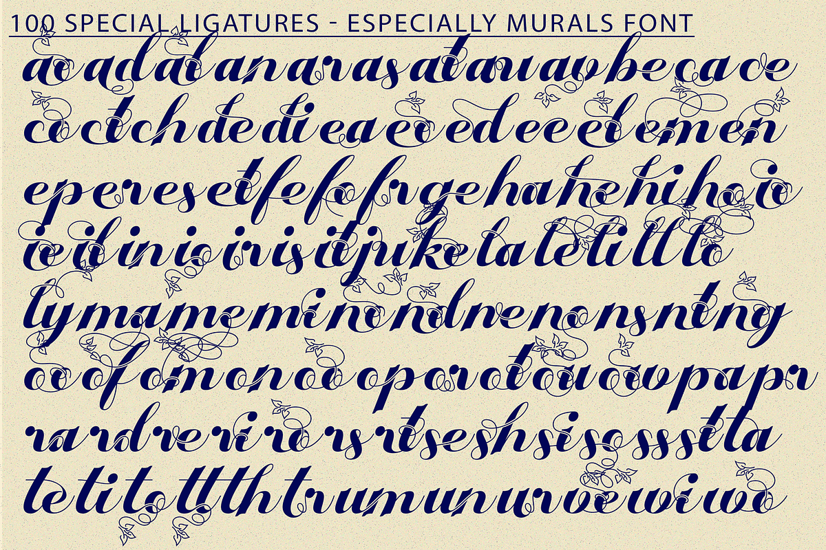 Especially Murals - Calligraphy Font, a Script Font by 177Studio (Photo 8 of 8)