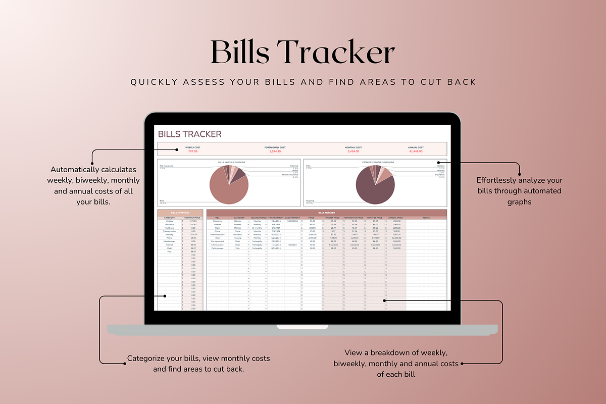 Bills Tracker - Neutral, a Templates & Theme by The Creative Plans co (Photo 4 of 10)