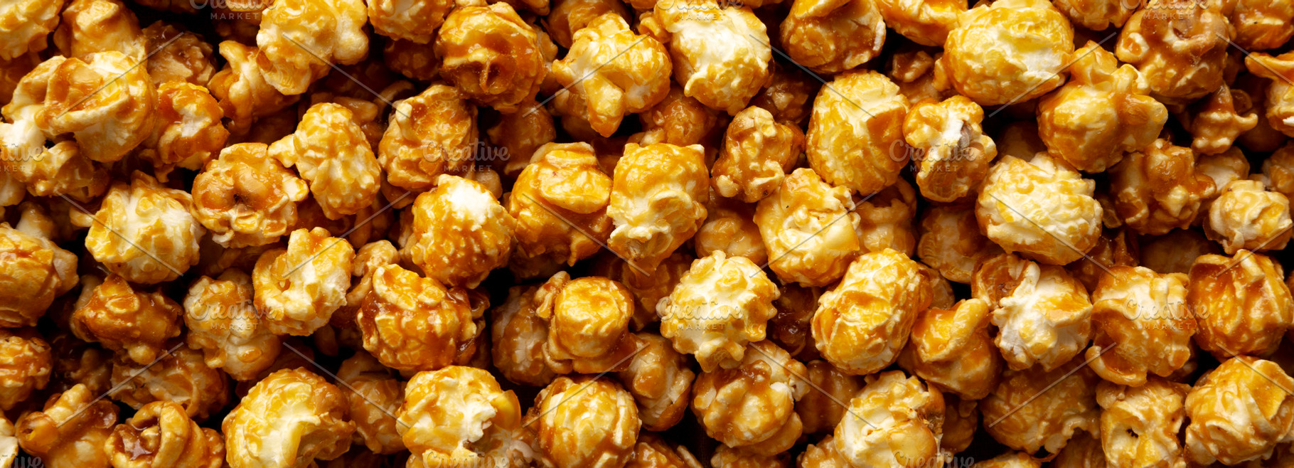 Homemade Caramel Pop Corn, top view., a Food & Drink Photo by LiudmylaChuhunova