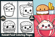 Kawaii Food Coloring Pages, a Food Illustration by protabsorkar11 (Thumbnail 1 of 7)