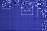 Industrial blueprint background with, a Texture Illustration by art PVP - market (Thumbnail 3 of 3)