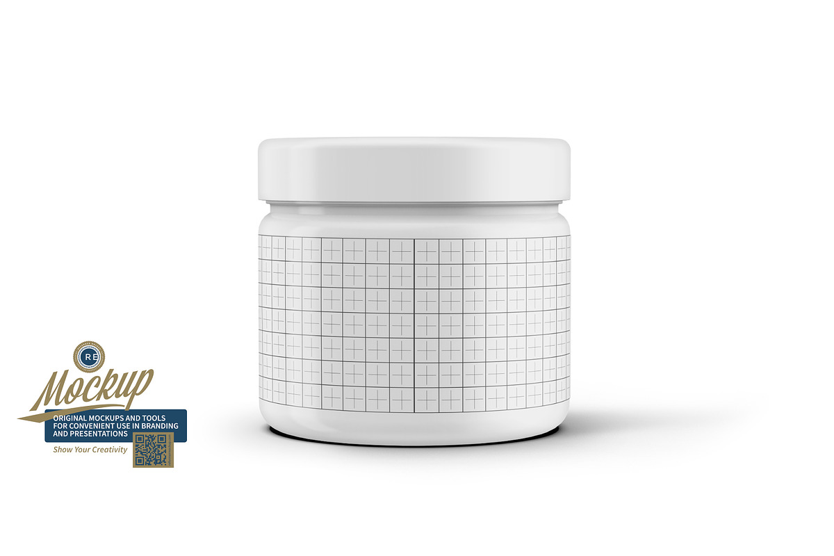 300ml Glossy Plastic Jar Mockup, a Packaging Mockup by Reformer Mockup (Photo 5 of 6)