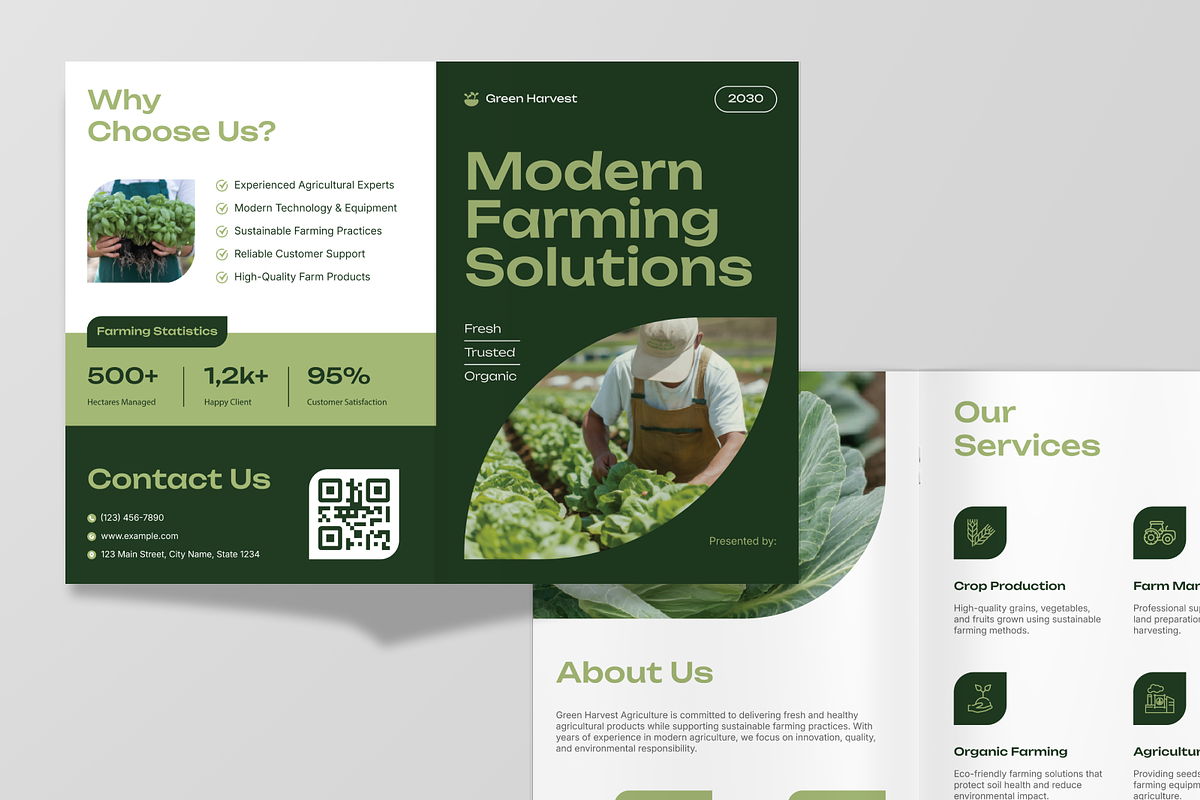 Agriculture Bifold Brochure, a Brochure Template by Annora Studio (Photo 4 of 6)