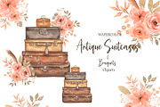Watercolor Vintage Suitcase, a Decorative Illustration by MayaNavits (Thumbnail 1 of 3)