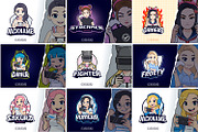 SALE! Gamer Girl Logo Bundle 95% OFF, a Branding & Logo Template by tkzgraphic (Thumbnail 4 of 4)