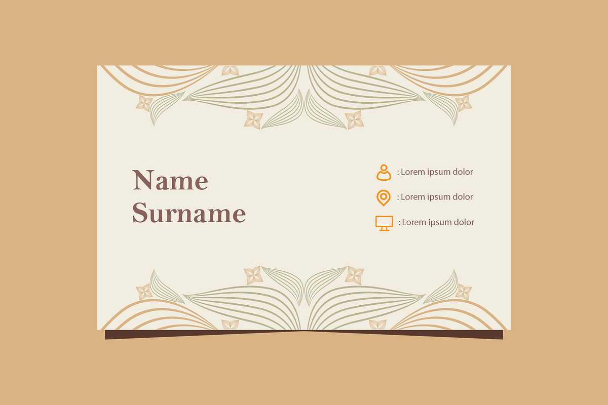 Natural Floral Business card, a Marketing Template by sekitarief (Photo 2 of 3)