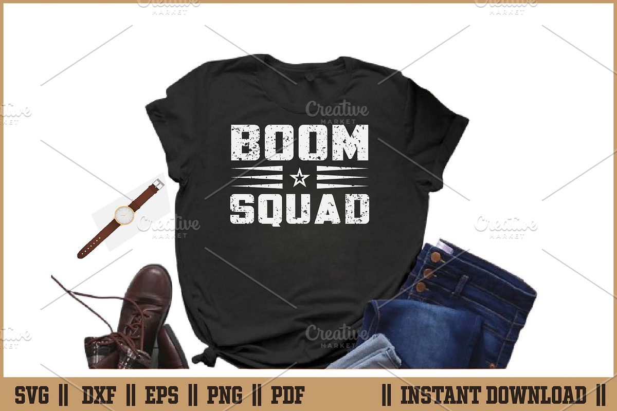 Boom Squad Explosive Team Theme SVG, an Illustration by Handy Arts Studio (Photo 2 of 3)