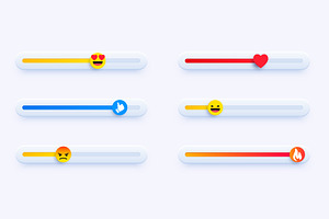 Feedback Rating Slider With Emoticon, an Emoji Icon by Black White Mouse Design