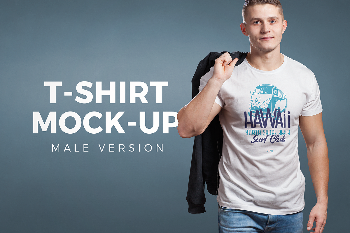 Mens Crew Neck T-shirt Mock-up, a Shirt Mockup by Mint Pixels (Photo 1 of 10)