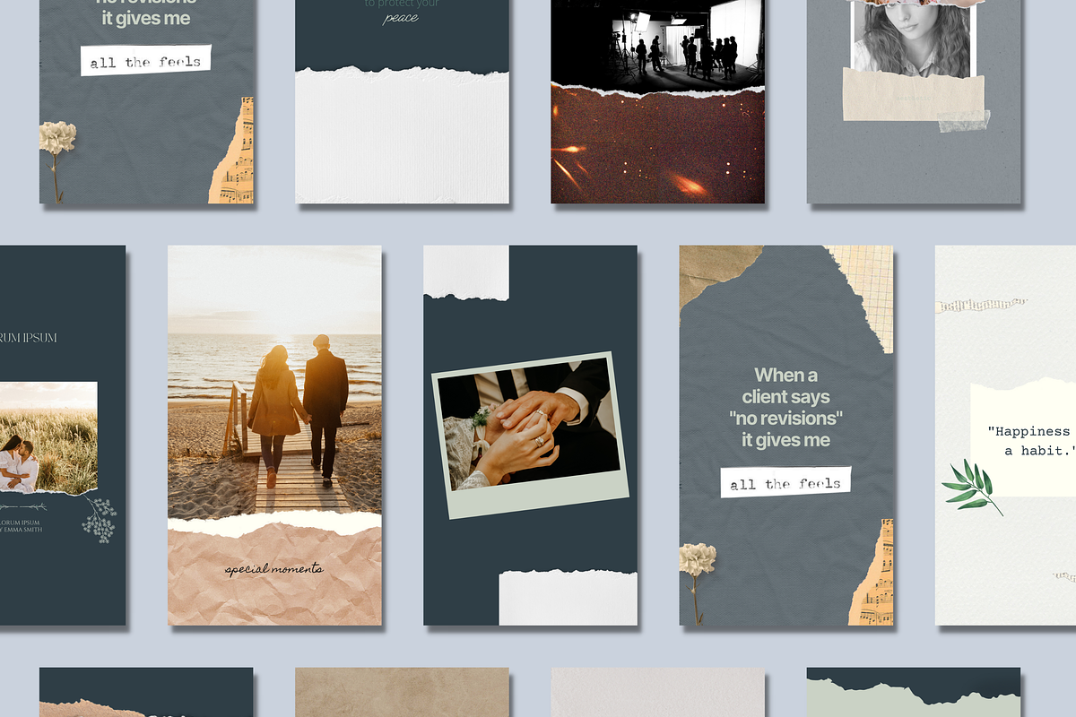 Paper Story Instagram Templates, a Social Media Template by Palm Creatives (Photo 2 of 10)