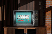 Retro TV Screen Mockup, a Wearable Device Mockup by Modaldesain (Thumbnail 2 of 2)