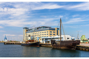 Boats at Malmo seaport in Sweden, a Transportation Photo by Leonid Andronov