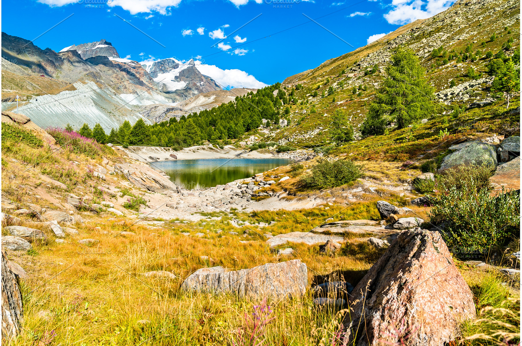 Grunsee lake near Zermatt in, a Nature Photo by Leonid Andronov