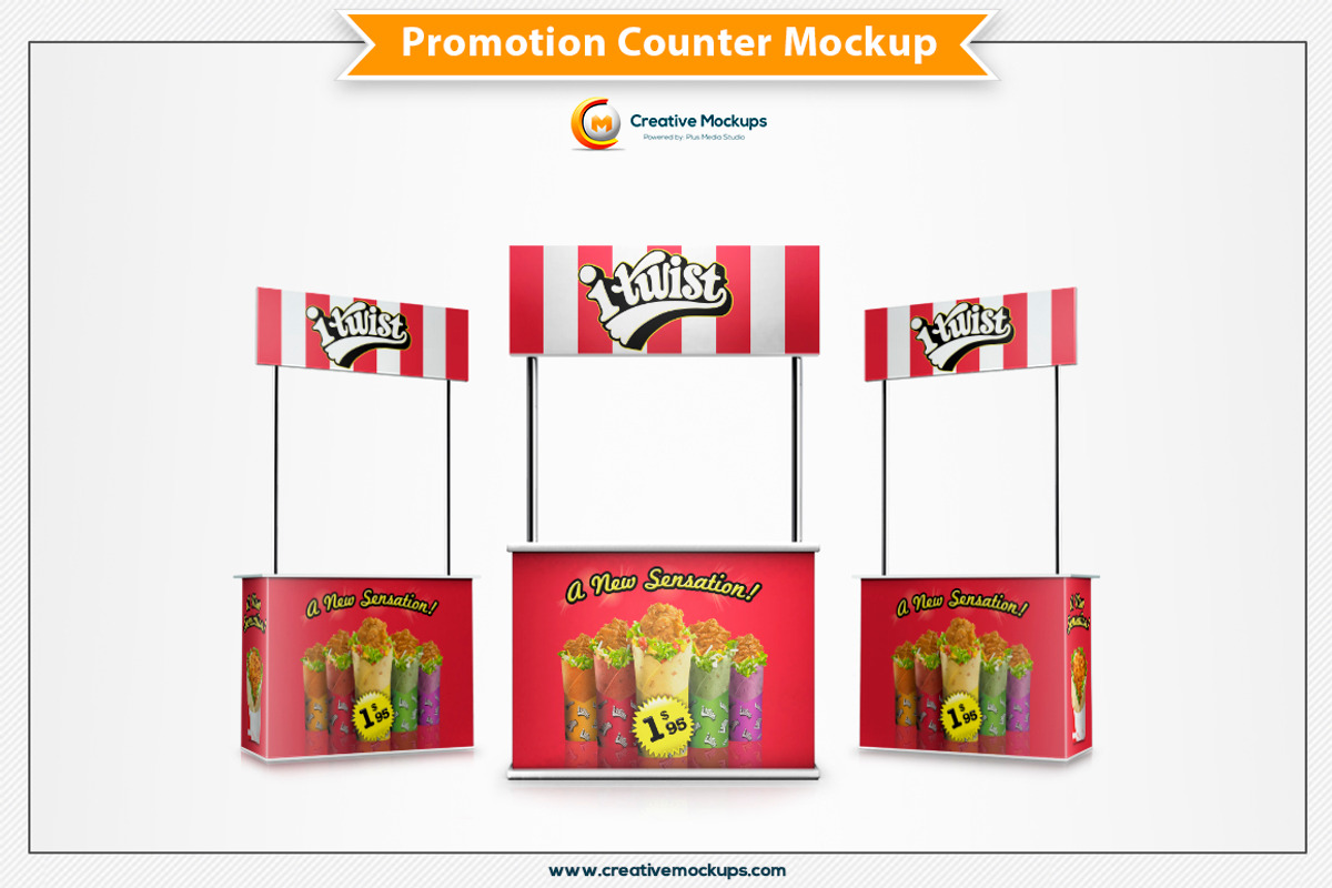 Promotion Counter Mockup, an Advertising Mockup by Plus Media (Photo 2 of 5)