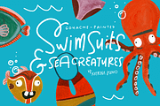 Swimsuits & Sea Creatures, an Illustration by Katrina Junio (Thumbnail 1 of 7)