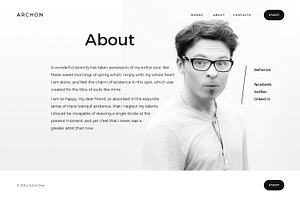 Archon PSD Portfolio Theme