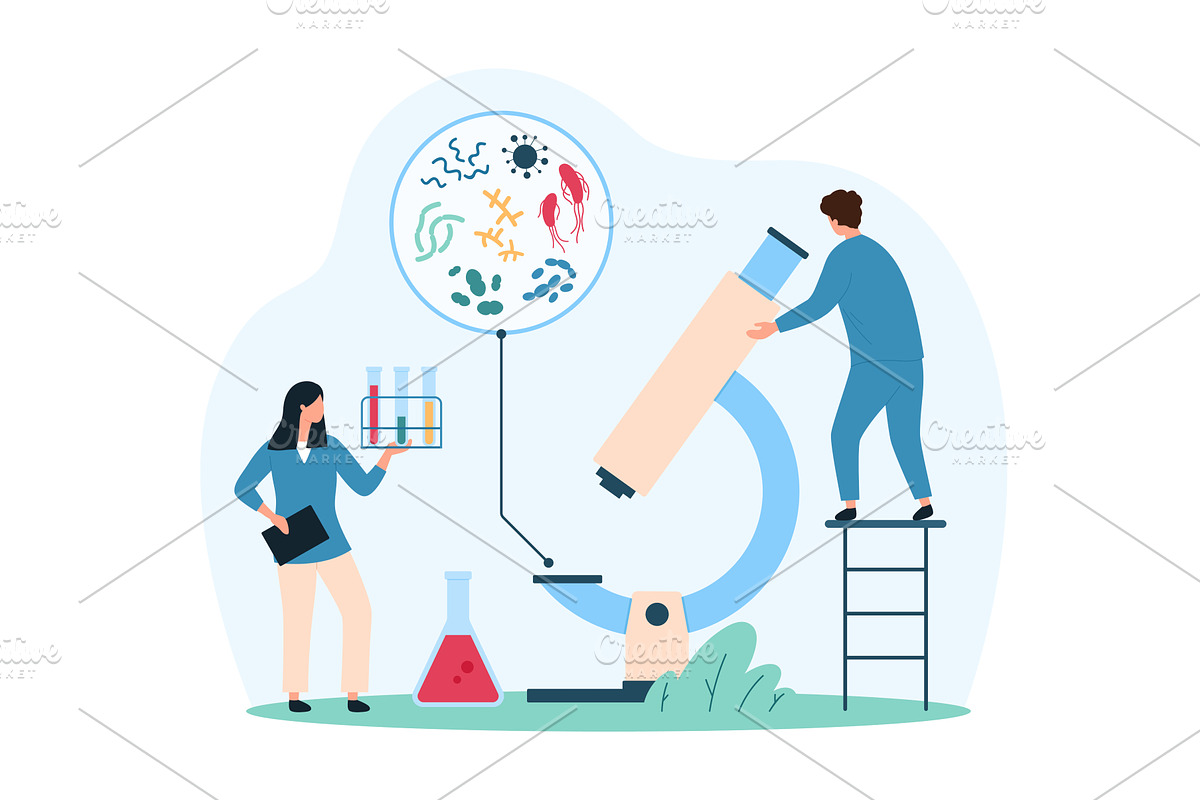 Germ infection microorganism design, an Illustration by Flashvector